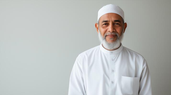 bangladeshi-sunni-muslim-cleric-in-traditional-attire-cultural-ethnic-diversity-representation-ideal-for-educational-and-cultural-content-photo